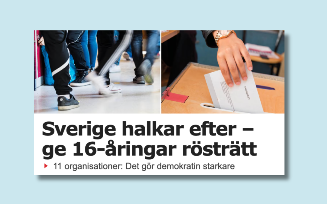 Aftonbladet debatt: ge 16 åringar rösträtt